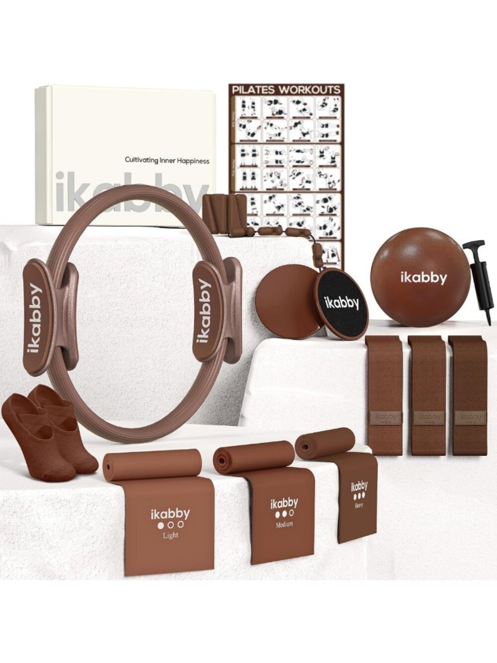 Home Pilates Kit with Weights & Mat - Essential Equipment for Beginners